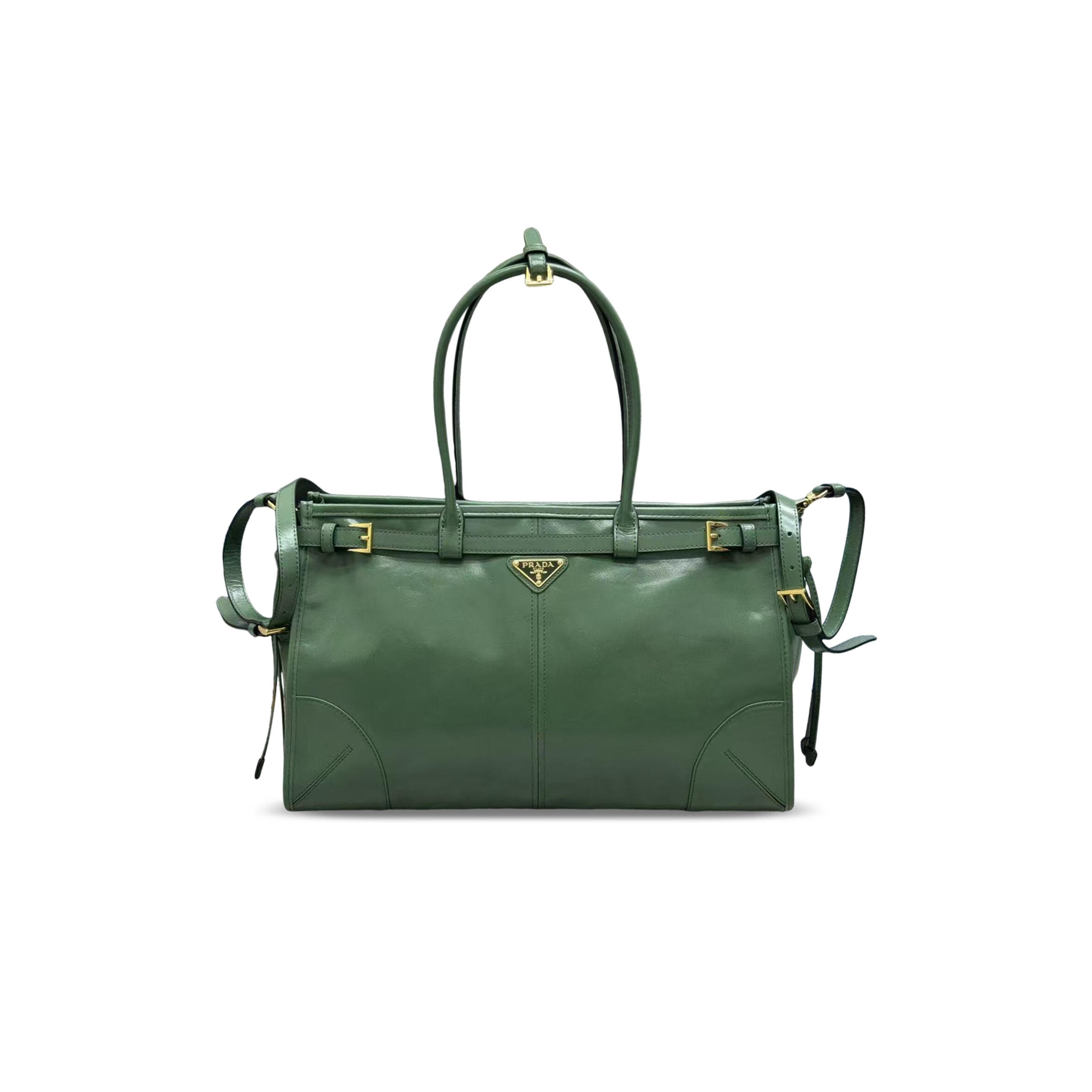 PRADA BONNIE LARGE LEATHER HANDBAG 1BA433 (38*24*12cm)